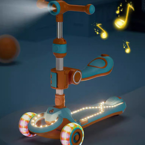 สกู๊ตเตอร์เด็ก 3 in 1 จักรยานทรงตัวพร้อมราวกันตก ปรับความสูงได้ พับเก็บได้ สำหรับเด็กอายุ 1-8 ปี - Product Image 4