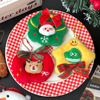 Porte-clés Pomme de Noël en Peluche, Adorable Pendentif Animal en Peluche Doux, Cadeau de Fêtes, Jouet en Peluche Personnalisé