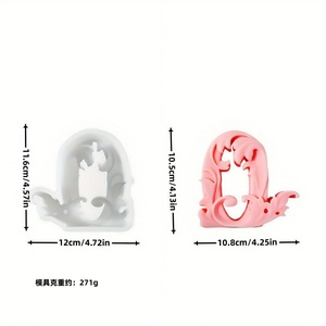 Molde de Silicona con Números del 0 al 9 y Flores en Relieve para Decoración de Pasteles de Cumpleaños, Molde para Velas Aromáticas - Product Image 2