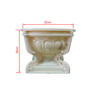 Nouveaux moules à pots de fleurs en plastique ABS préfabriqués de style européen, diamètre 35 cm/47 cm, robustes et durables, pour la fabrication de pots en béton de jardin.