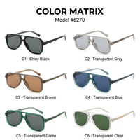 Lunettes de soleil rondes à double pont, légères, durables, tendance, UV380, personnalisées en gros, marque privée Sunray