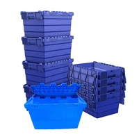 Caisses attachées résistantes empilables de couvercle de caisse en plastique de la poubelle 80L empilable et empilable
