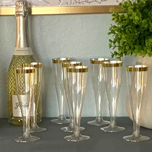 Verres à <span class=keywords><strong>champagne</strong></span> et mimosa en plastique jetables transparents pour mariage nouvel an et fête de noël grillage vin Cocktail tasses de service - Product Image 6