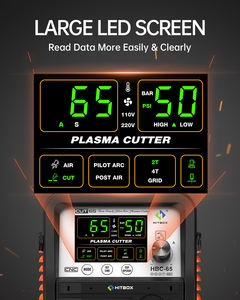 <span class=keywords><strong>Cortadora</strong></span> <span class=keywords><strong>de</strong></span> <span class=keywords><strong>plasma</strong></span> <span class=keywords><strong>de</strong></span> 65 amperios HBC65 <span class=keywords><strong>HITBOX</strong></span> sin HF, arco piloto sin contacto, 25 mm, 110V/220V, doble voltaje, inversor IGBT, corte limpio <span class=keywords><strong>de</strong></span> 1/2 pulgada, en stock en EE. UU. - Product Image 3