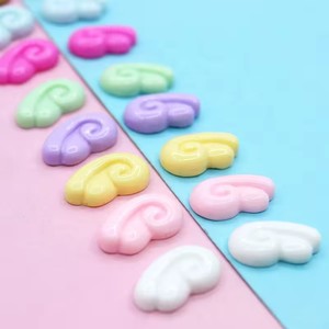 Cartone animato opaca aletta in resina ciondoli artigianali graziose ali d'angelo per guscio del telefono fai da te o accessori per la bellezza dei capelli dei bambini - Product Image 3