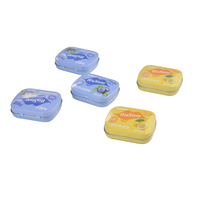 Boîte en métal miniature à charnière personnalisée avec logo imprimé, pour bonbons à la menthe, bijoux, chewing-gum, emballage, contenants, boîte en métal