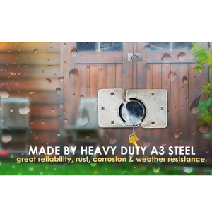 Ẩn còng mạ crôm A3 thép Ổ khóa cho Trailer van xe tải Cửa & Hockey Puck khóa cho cửa an ninh thép rắn - Product Image 6