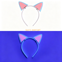 Serre-tête fluorescent style star le plus vendu avec pince à cheveux rayée macaron, accessoire capillaire thème néon