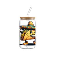 Cinco De Mayo enveloppe de tasse UV DTF personnalisée conception durable lavable enveloppe de tasse transferts 16oz impression transfert autocollant tasse autocollants enveloppe