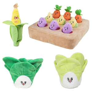 Instagram Style Design Cartoon Pattern Pet PetPetJoy <b>Plush</b> Toy Sound-making Food Hiding Self-Entertaining Boredom-Relieving - Product Image 2