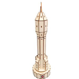 Ensemble de construction DIY en <span class=keywords><strong>bois</strong></span> naturel durable, thème vaisseau spatial, activité éducative Montessori, jouet robuste <span class=keywords><strong>et</strong></span> écologique avec boîte à engrenages - Product Image 5