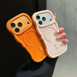 เคสโทรศัพท์มือถือใสลายคลื่นกลิตเตอร์นีออนแม่เหล็ก สำหรับ iPhone 17 16 15 14 Pro Max  แบบใสไล่สีพร้อมกันชนป้องกันด้านหลัง - Product Image 6