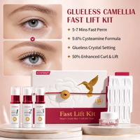 Kit de permanente pour cils ICONSIGN en gros, kit de rehaussement de cils à la cystéamine, huile de camélia et d'argan, système de recourbement rapide, logo personnalisé