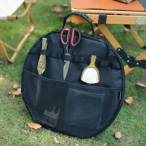 Sac de rangement pour ustensiles de cuisson, multifonctionnel et épaissi, pour grandes plaques de <span class=keywords><strong>barbecue</strong></span> rondes, poêles en <span class=keywords><strong>fonte</strong></span> et poêles à frire, sac de transport de table - Product Image 4