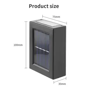 مصباح حديقة خارجي Led مصباح جداري ديكوري يثبت أعلى و أسفل مصباح حديقة شمسي للزينة