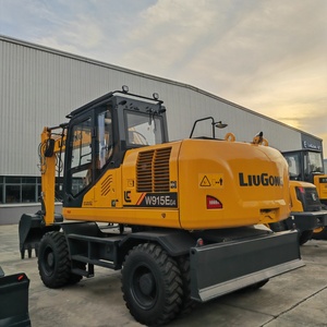 Excavadora de ruedas Liugong W915E usada de 7.5 toneladas de buena calidad con precio económico, excavadora usada en venta, maquinaria de segunda mano - Product Image 2