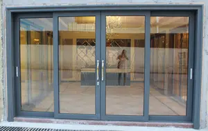 Puerta corredera grande para oficina, puerta corredera simple y transparente, sencilla, personalizada