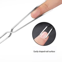 Clip de sculpture d'ongles professionnel en acier inoxydable, outil de façonnage de précision pour des manucures de qualité salon