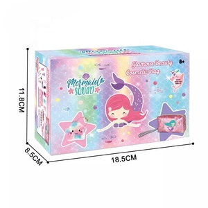 JinYing - Set de Maquillaje de Juguete para Niñas, Bolsa de Cosméticos de Sirena, Juego de Imitación de Maquillaje Real - Product Image 5
