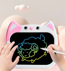 Enfants éducation jouet cadeaux incroyables forme de chat 10 pouces Doodle conseil coloré enfant en bas âge LCD tablette d'écriture - Product Image 6