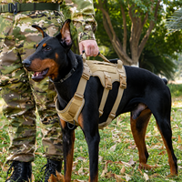 Harnais pour chien personnalisé à trois poignées, robuste, anti-traction, réfléchissant, en nylon réglable