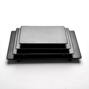 Black <b>melamine</b> rectangular imitation porcelain <b>plate</b>, sushi dish, restaurant hot pot barbecue dish, Japanese style. - Product Image 3
