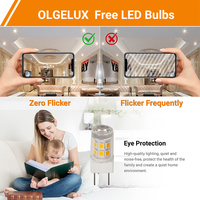 Vente chaude sans strobo haute luminosité Gy6.35 Dimmable 120v 2W 120V GY6.35 Led ampoule chine usine céramique + Pc GY6.35 lampe de maïs