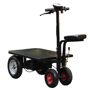 Troli Platform listrik tugas berat kualitas tinggi troli tangan 4-roda dengan struktur jaring logam dudukan mendukung OEM - Product Image 4