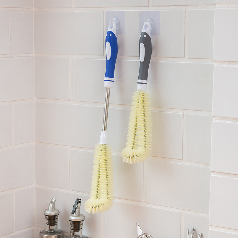 Hot Sale Household Cleaning Tool 360 Degree Rotating Long Handle Bottle Brush with Nylon Bristles