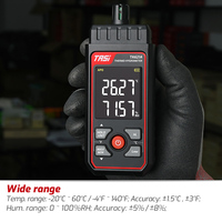 TASI TA621A Termo-Igrometro Digitale Professionale di Alta Precisione con Punto di Rugiada, Temperatura dell'Ambiente Umido, Schermo a Colori VA, Certificazione CE
