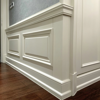 Revêtement mural en bois laqué blanc sur mesure, panneaux muraux décoratifs en bois pour intérieur, rendu de conception gratuit