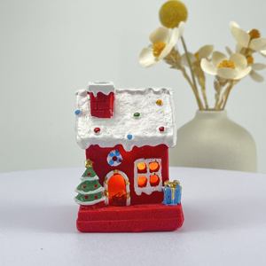 Adorno Navideño de Resina Hecho a Mano de Alta Calidad y Económico, Hermosa Casa de Jengibre Decorativa, Oferta - Product Image 2