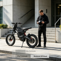 Moto tout-terrain électrique GT600 72V 30Ah 7500W de pointe, vitesse 80 km/h, autonomie 100 km, moto électrique tout-terrain pour adultes avec freins hydrauliques IP54