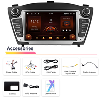 Podofo 7 ''2 + 64GB Android Autoradio Stéréo Sans Fil Carplay Android Auto Wifi DVR EQ GPS pour Hyundai Tucson/IX35 2009-2015 OEM