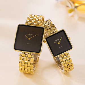 MISSFOX 2176 Orologi da <span class=keywords><strong>Donna</strong></span> Minimalisti ed Eleganti, Quadrante Quadrato Oro e <span class=keywords><strong>Nero</strong></span>, Movimento al Quarzo, per il Medio Oriente - Product Image 2
