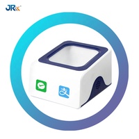 Escáner de Código de Barras Omnidireccional 2D con Cable USB Azul JR P10, Lector de Códigos QR de Escritorio con Manos Libres