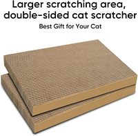 Ensemble de 8 grattoirs pour chats, tapis à gratter pour chats d'intérieur, grande taille, robuste et recyclable, matériau en carton de haute qualité, Pet-cheer MJ233