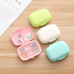 Organisateur de voyage portable personnalisable en paille de blé à 8 compartiments, boîte de rangement pour vitamines et médicaments sans BPA de qualité alimentaire - Product Image 2