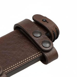 Gaine de couteau en cuir à logo personnalisable pour lames fixes extérieures, coutures artisanales et ajustement durable pris en charge par l'OEM - Product Image 1