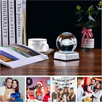 Personnalisation d'usine Modèle 3D de boule de cristal de la galaxie Cadeau sphère Décoration d'intérieur Accessoires Artisanat en cristal Boule