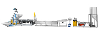 Machine à fabriquer des granulés de plastique/granulateur pour matériaux PP/PC, moteur 37KW, 380V, haut rendement 150-700kg/h