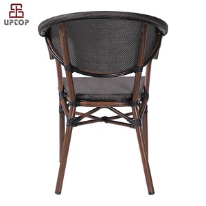 SP-OC368-reposabrazos para patio exterior, silla de exterior con marco de aluminio de textil, imitación de bambú, estilo francés, bistro, café - Product Image 3