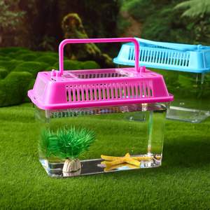 Mini Pecera y Terrario Portátil Transparente para Viajes, para Peces, Tortugas, Insectos y Reptiles - Product Image 5