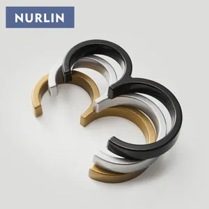 Nurlin 5Inch 125Mm Luxe Adres Grote Aantallen Modern Design Goud Zwart Zilver Huis Drijvende Bewegwijzering Buiten Cijfers Brievenbus Bord