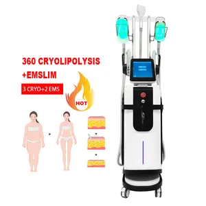 2つの1つの新しい到着の注ぐCryolipolysisとEMS筋肉刺激装置腹減量脂肪凍結機サロン用