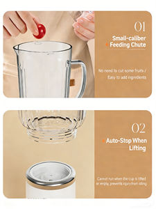 Mini-mixeur électrique portable rechargeable par USB avec lames professionnelles en acier inoxydable 2026 pour la maison, les étudiants et les voyages - Product Image 2