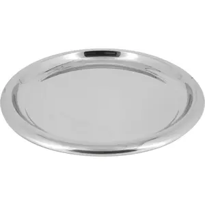 Mirror Polished Luxury Serving Tray Stainless Steel Round Serving Tray Display Tray