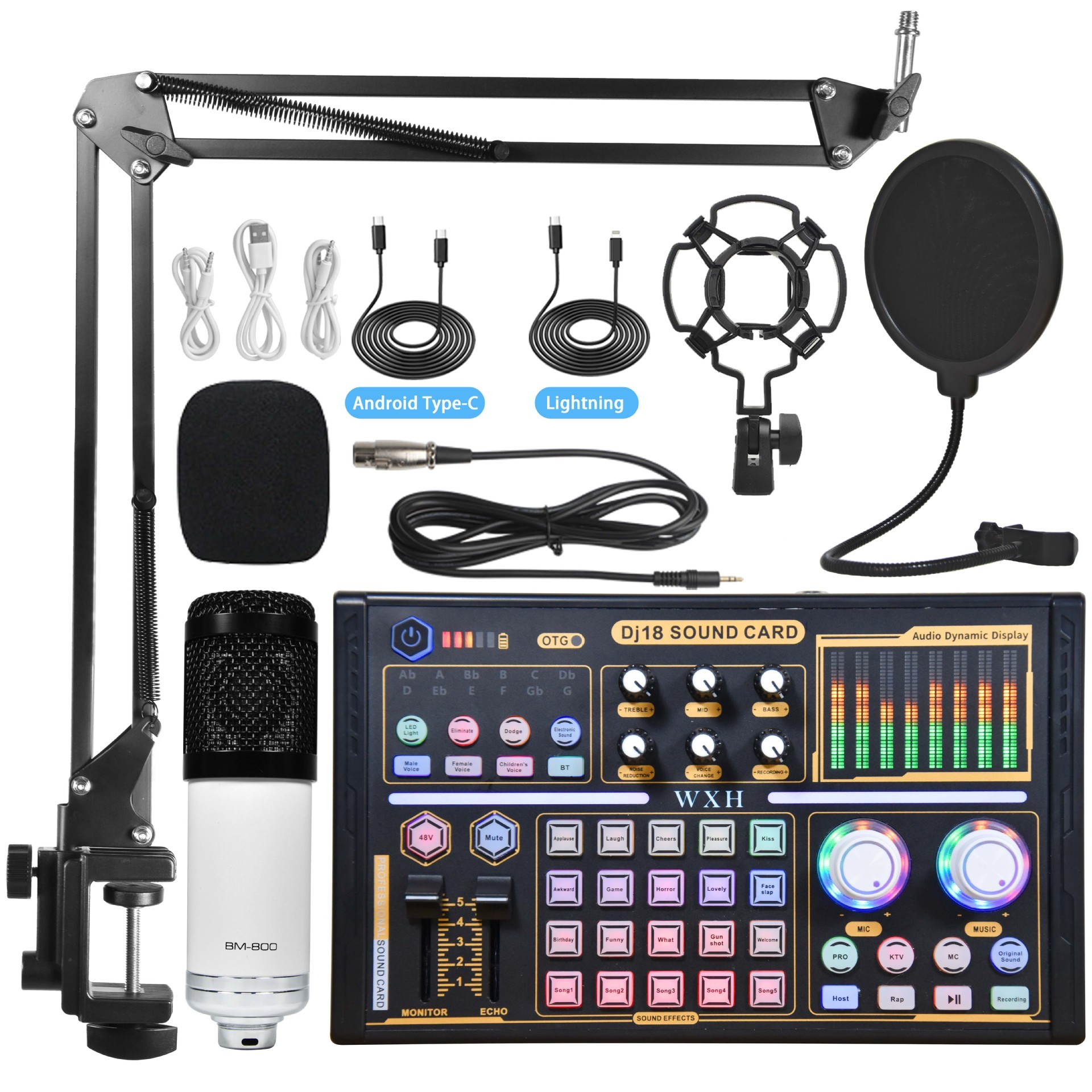 Ensemble B800+DJ18 blanc noir