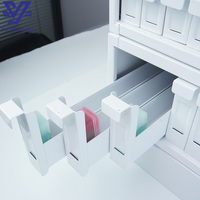 Armoire de rangement argentée Yushuoda pour blocs de paraffine, 28 tiroirs, capacité 5600 blocs, OEM, pour laboratoire d'histologie et de pathologie