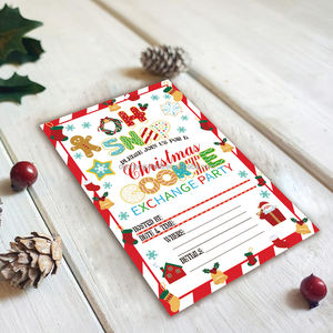 La festa all'ingrosso invita la carta d'invito compilata di natale gli inviti della festa di scambio del biscotto di natale - Product Image 6